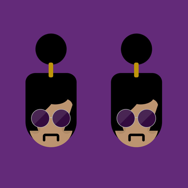 Hey There Munchquin - Large Prince inspired lightweight laser cut statement earrings