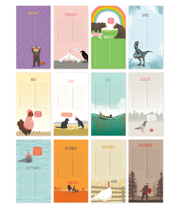 Modern Printed Matter - Perpetual Birthday Calendar