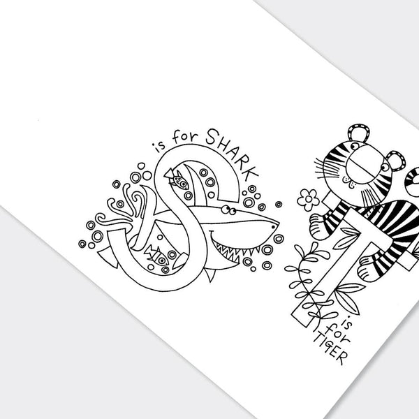 Rachel Ellen Designs - Children's Alphabet Colouring Book