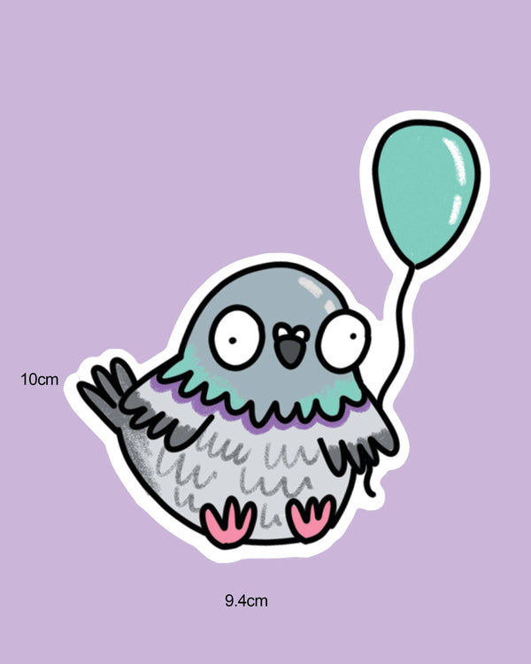 Rebel Romance - Rebel Romance x Katie Abey Pigeon Party Balloon Pigeon Vinyl Sticker