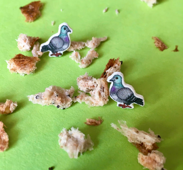 RatBeanKat - Little pigeon earrings