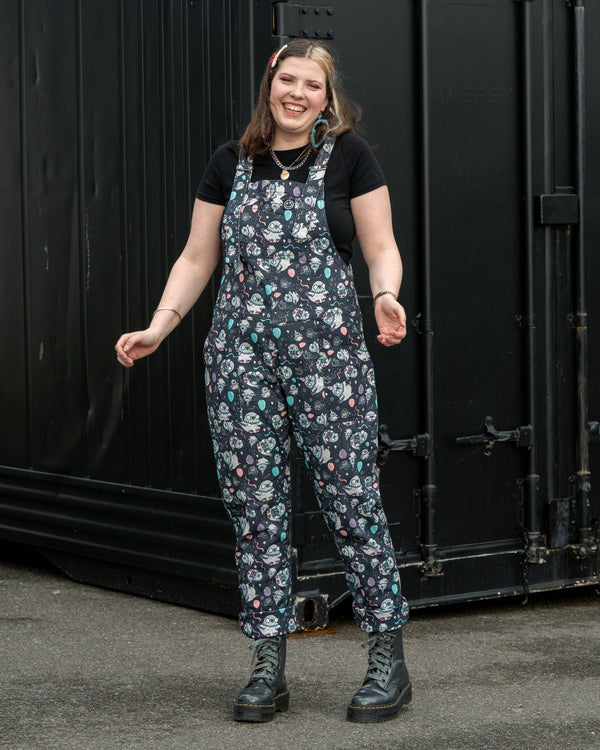 Rebel Romance - Rebel Romance x Katie Abey Pigeon Party Stretch Dungarees 
