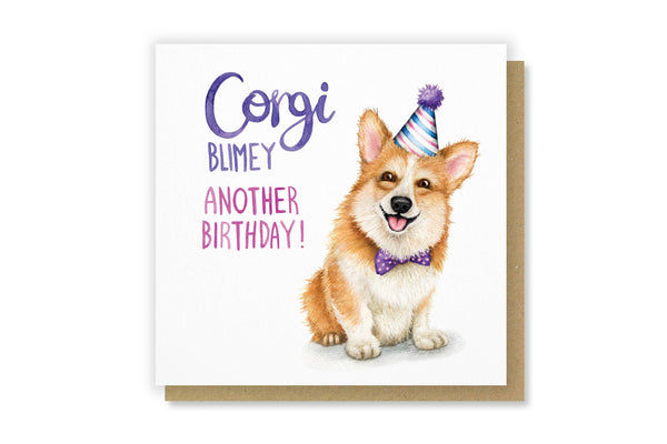 Citrus Bunn - Corgi Blimey How Old Funny Birthday Greetings Card