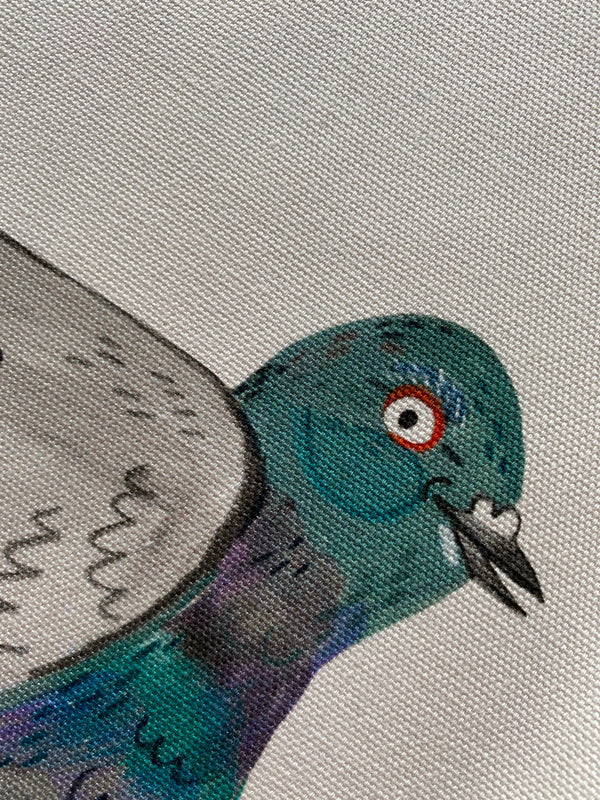 Fernandes Makes - Pigeon Pals / 100% cotton tea towel / 78cm by 47cm