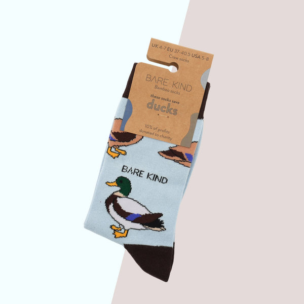 Bare Kind Socks - Duck Socks | Bamboo Socks | Blue Socks | Farm Socks