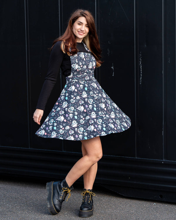 Rebel Romance - Rebel Romance x Katie Abey Pigeon Party Flared Pinafore