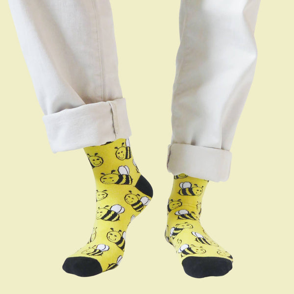 Bare Kind Socks - Bee Socks | Bamboo Socks | Yellow Socks | Meadow Socks
