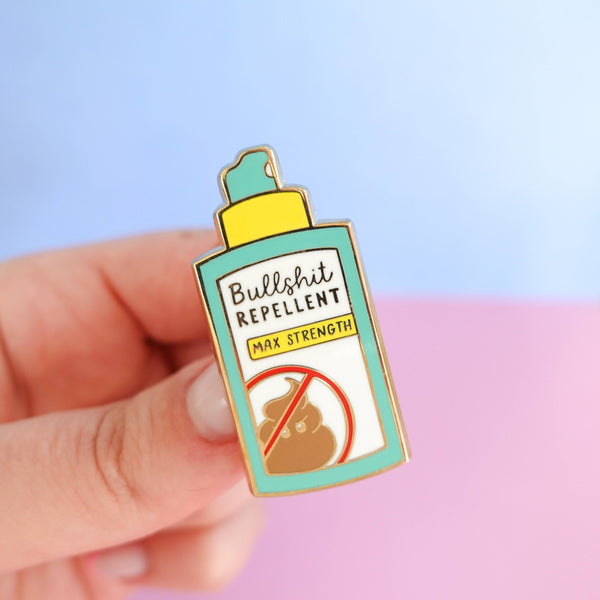 Sunshine Lane - Bullshit Repellent Gold Enamel Pin
