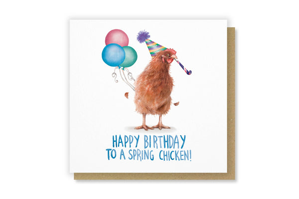 Citrus Bunn - Spring Chicken - Funny Pun Greetings Card