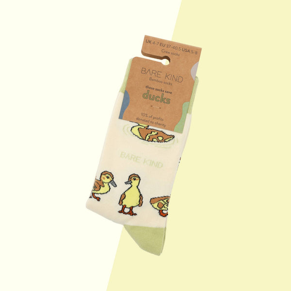Bare Kind Socks - Ducklings Socks | Bamboo Socks | White Socks