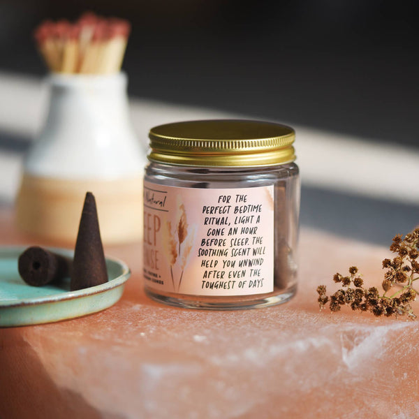 Paper Plane - Sleep Incense Jar of Incense Cones - plant based, vegan