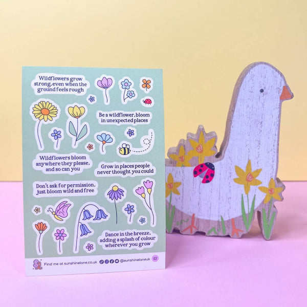 Sunshine Lane - Be a Wildflower Deco Sticker Sheet
