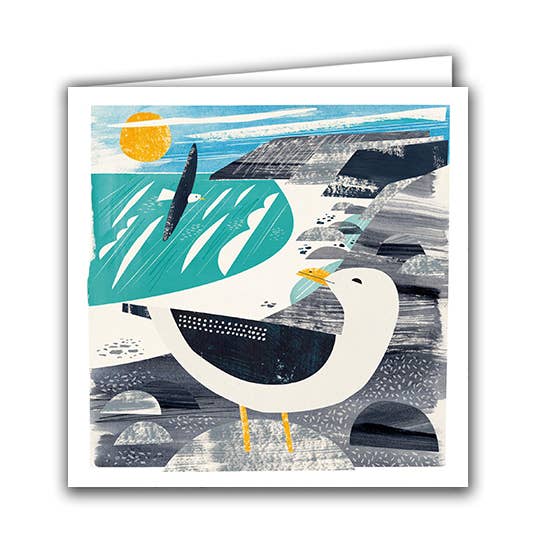 Silver Birch Cards - Blank Greeting Card - ''Seagull"
