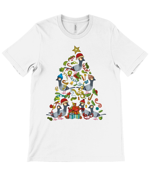Christmas Tree Pigeons Adults Unisex T-shirt