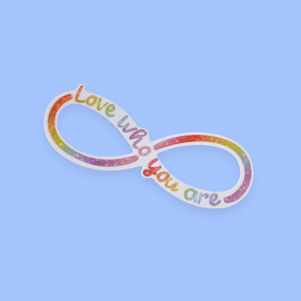 Sunshine Lane - Love Who You Are Glitter Sticker | Celebrating Neurodiversit