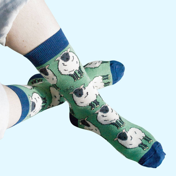 Bare Kind Socks - Sheep Socks | Bamboo Socks | Green Socks | Farm Socks