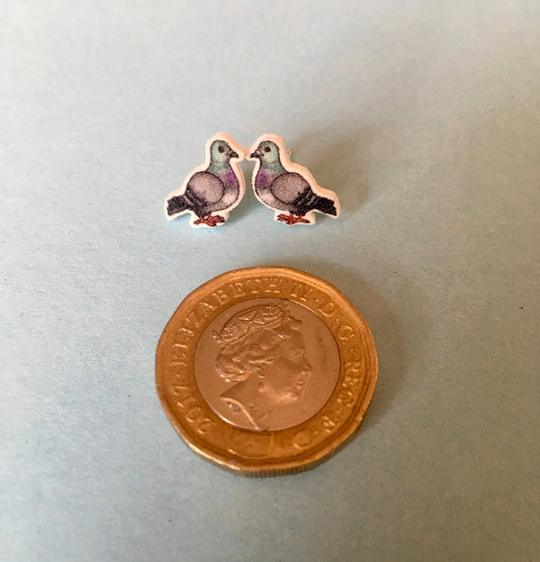 RatBeanKat - Little pigeon earrings