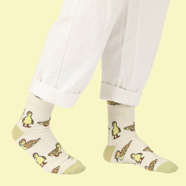 Bare Kind Socks - Ducklings Socks | Bamboo Socks | White Socks