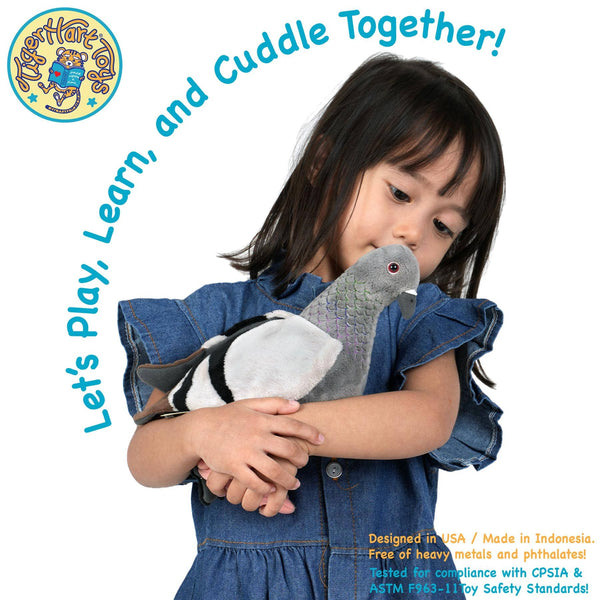 VIAHART Toy Co. - Pepper The Pigeon - 8.5 Inch Stuffed Animal Plush Bird