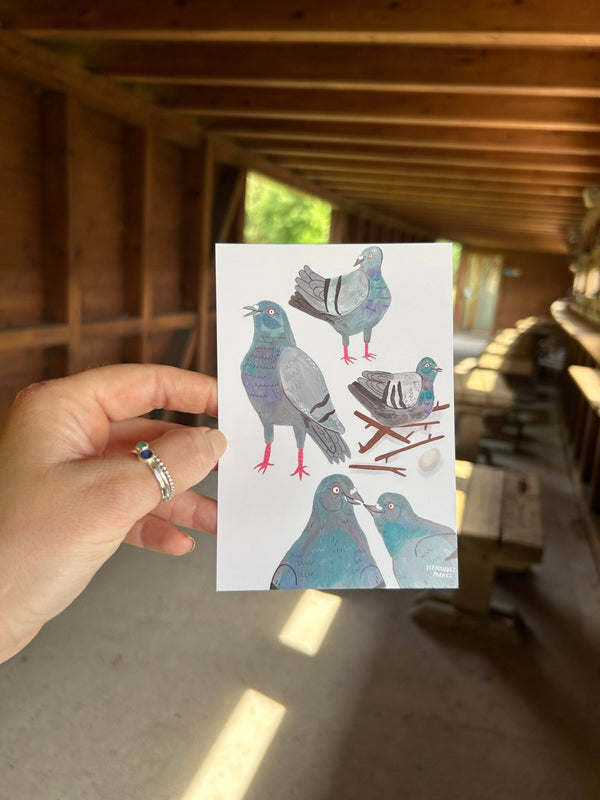 Fernandes Makes - Pigeon Pals Postcard