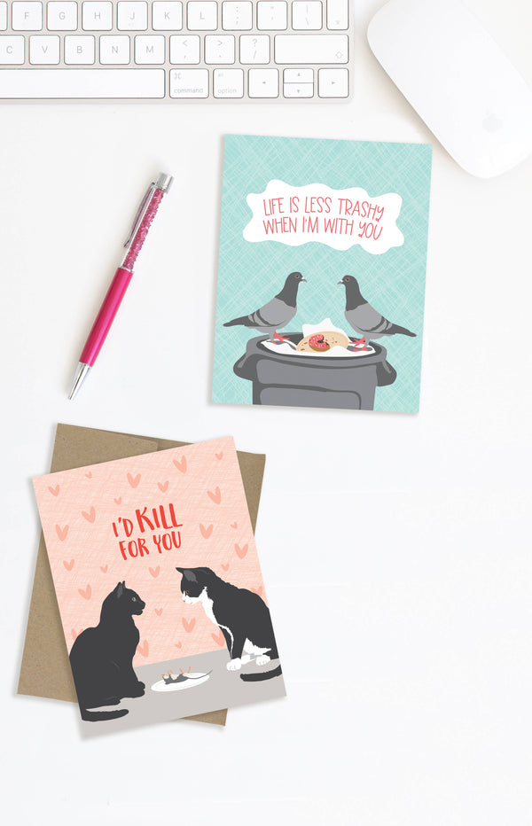 Modern Printed Matter - Life Is Less Trashy Valentine's Day Card