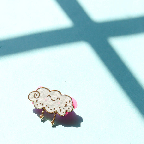 Fluffmallow - Kawaii cloud enamel pin