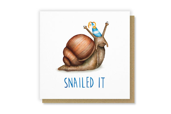 Citrus Bunn - Snailed It - Funny Pun Greetings Card
