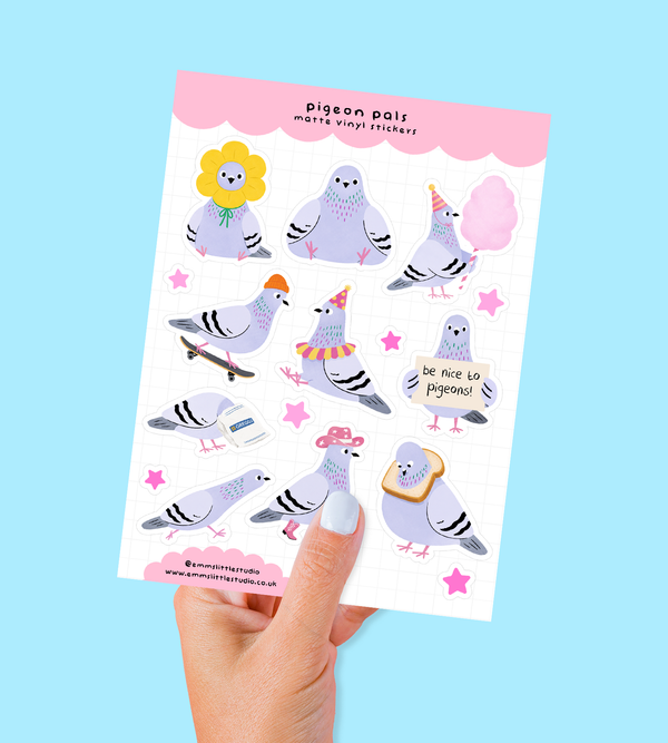 Emm's Little Studio - Pigeon Pals Sticker Sheet