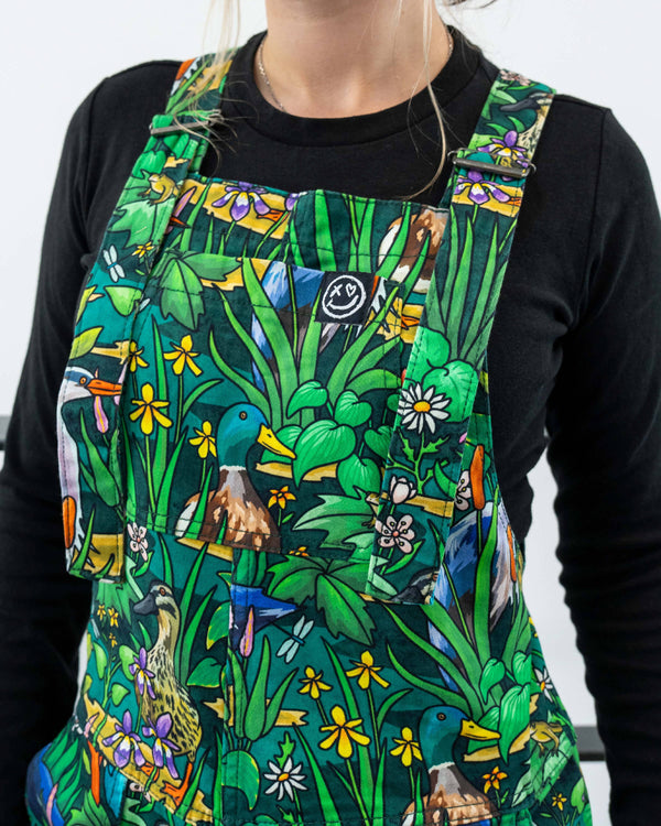 Rebel Romance - RESTOCK PRE ORDER - Rebel Romance Pond Birds Stretch Dungarees