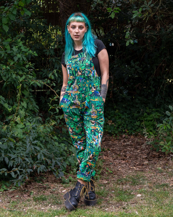 Rebel Romance - RESTOCK PRE ORDER - Rebel Romance Pond Birds Stretch Dungarees