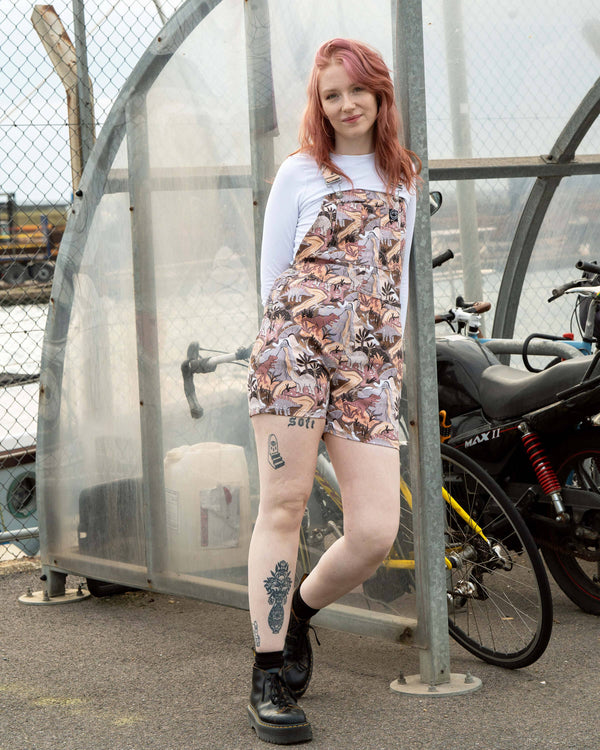 Rebel Romance - Rebel Romance Dinoverse Dungaree Shorts