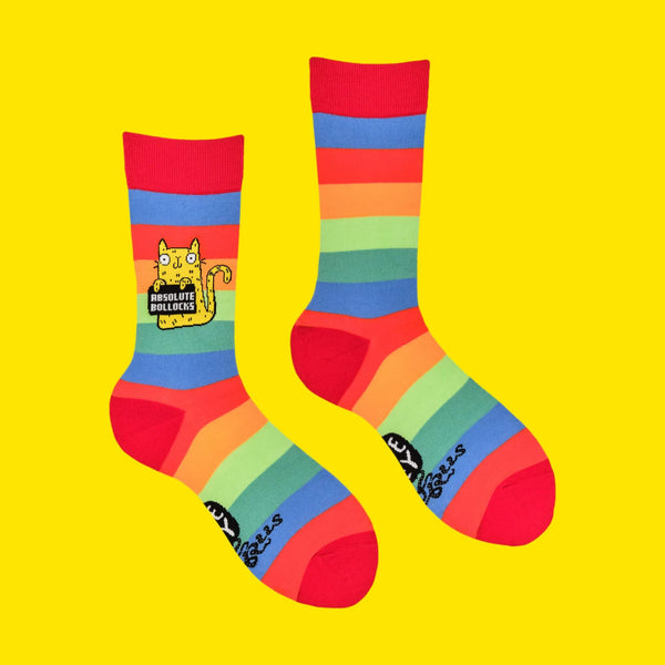 Katie Abey - Sweary Cat Absolute B*llocks Socks