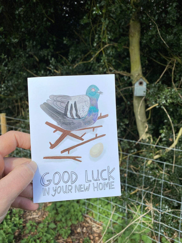 Fernandes Makes - Good luck in your New Home / Pigeon / Greeting Card