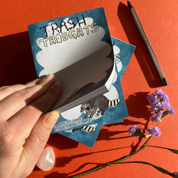 Fernandes Makes - Trash Thoughts Raccoon A6 Jotter / Notepad / Pad