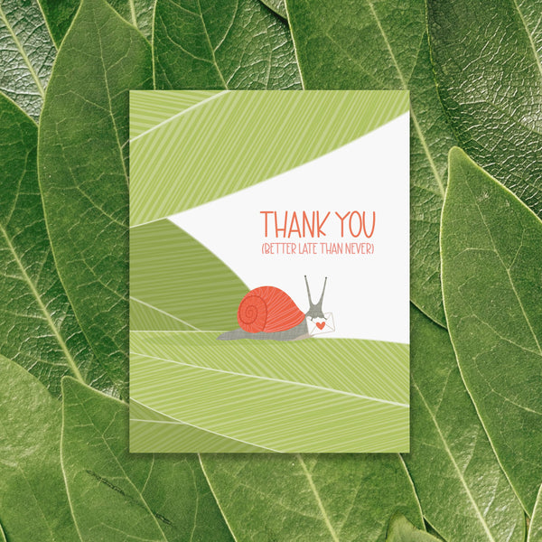 Modern Printed Matter - Thank You Late Snail Card