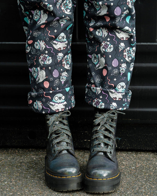Rebel Romance - Rebel Romance x Katie Abey Pigeon Party Stretch Dungarees 
