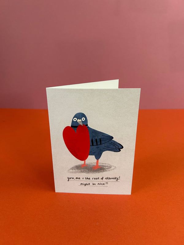 Fernandes Makes - You, Me + the Rest of Eternity Pigeon Greeting Card