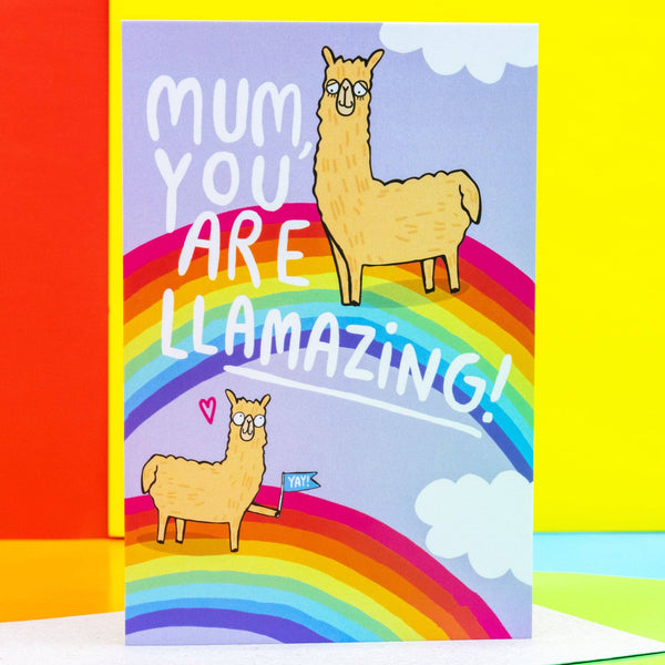 Katie Abey - Llamazing Mum Greeting Mothers Day A6 Greeting Card