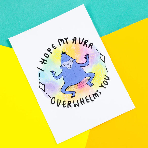 Overwhelming Aura Gorilla A6 Postcard - Katie Abey