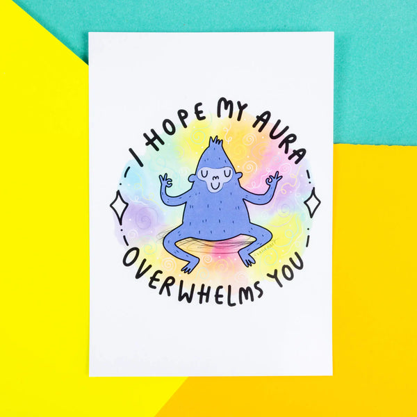 Overwhelming Aura Gorilla A6 Postcard - Katie Abey