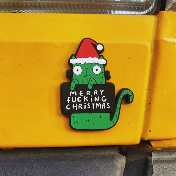 Merry F@cking Christmas Fridge Magnet - Kate Abey