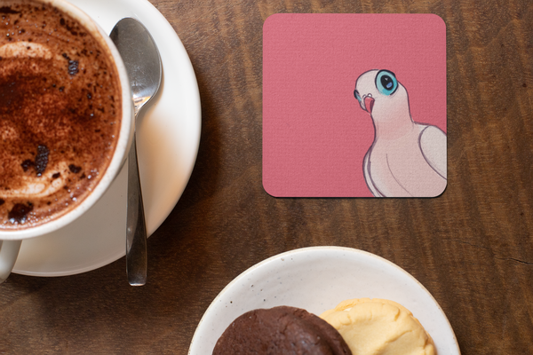 Dove love pink Coaster - Ellen S Artwork