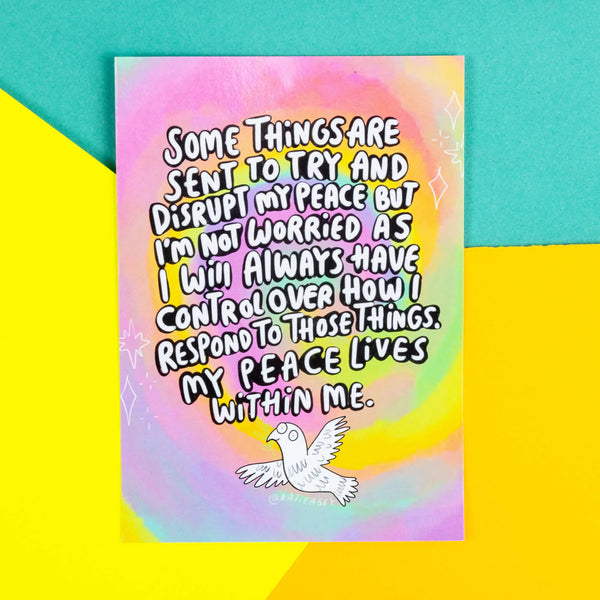 Peace Dove A6 Postcard - Katie Abey