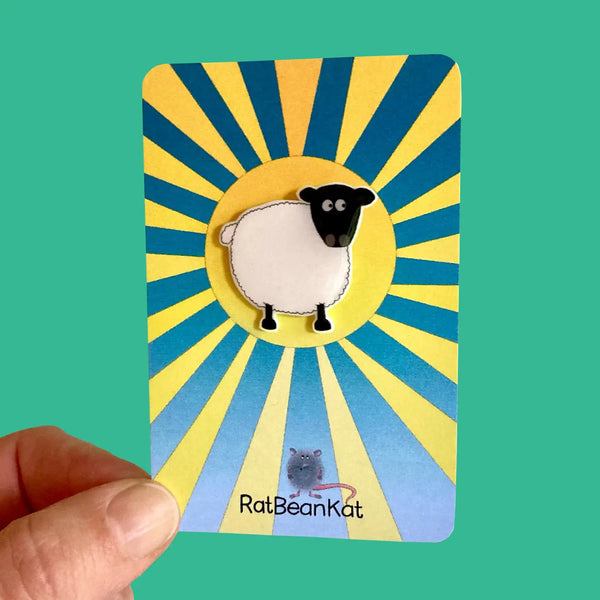 Little sheep pin badge