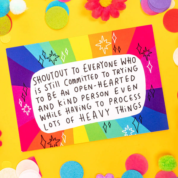 Shoutout to everyone Kind Postcard - Katie Abey
