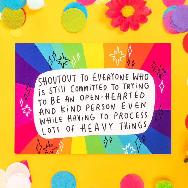 Shoutout to everyone Kind Postcard - Katie Abey