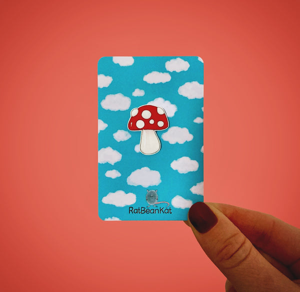 Little Toadstool pin badge