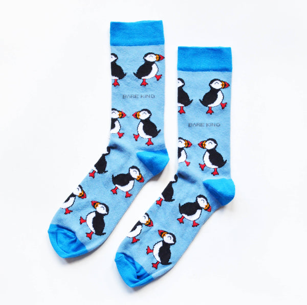 Bare Kind Socks - CLEARANCE - Blue Puffin Socks - Mispackaged