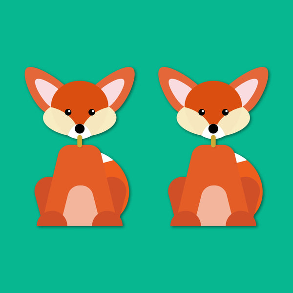 Hey There Munchquin - Fox animal danglies - lightweight wooden dangle earrings