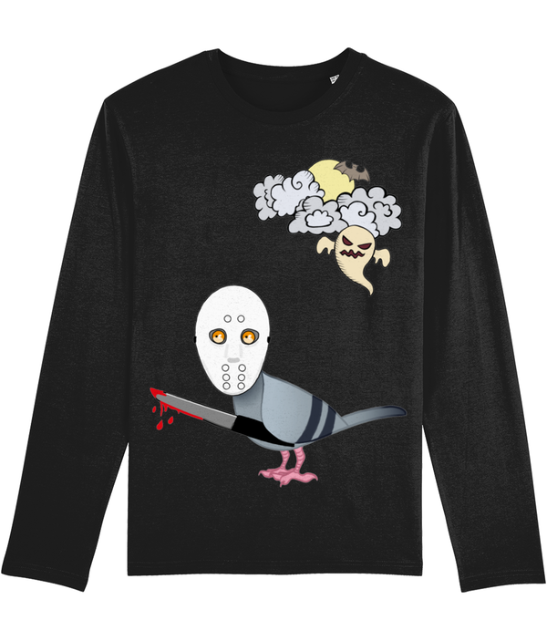 LGP Long sleeve heavy mens T-shirt - Friday 13th pigeon
